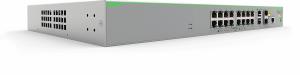 Fast Ethernet switch - 16 x 10/100T POE+ Ports and 2 x Combo Ports (100/1000X SFP or 10/100/1000T Co